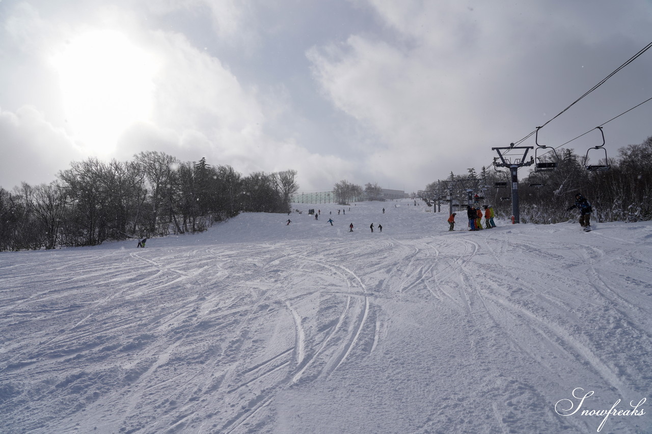 札幌国際スキー場 これぞ北海道。粉雪が降り積もったゲレンデはコンディション良好！そして、早くも全コース滑走可能です(*^^)v